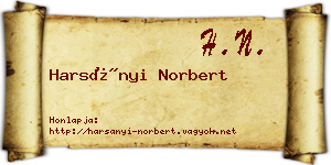 Harsányi Norbert névjegykártya